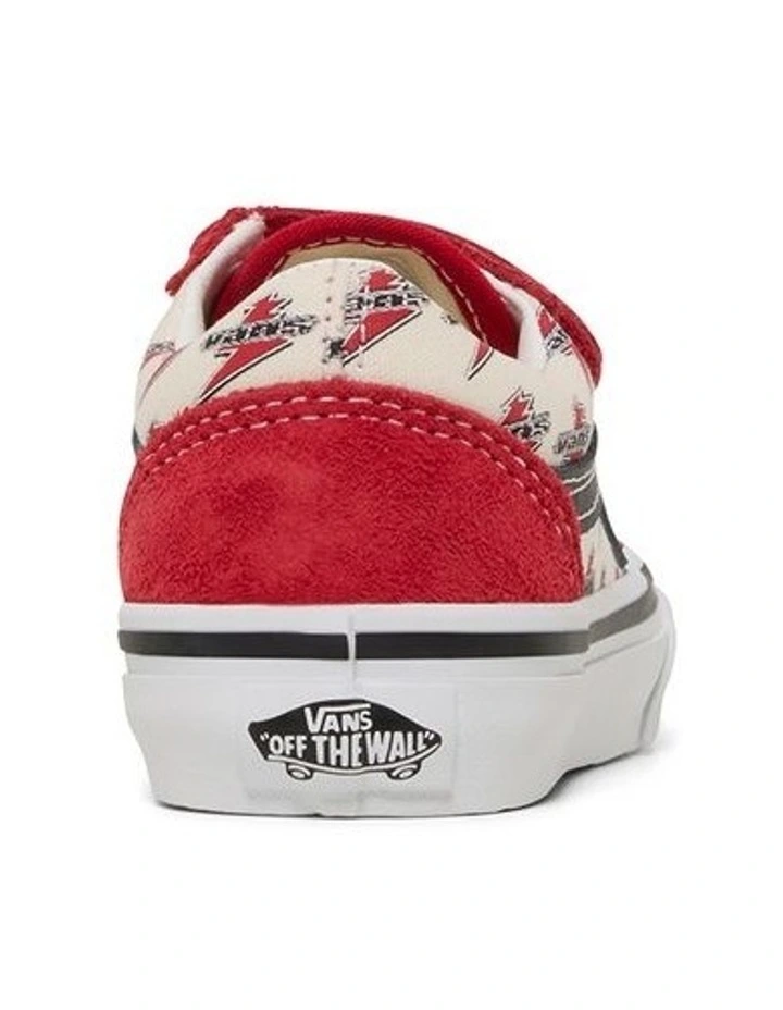 Old Skool V Thunder Youth Sneakers In Red image 3
