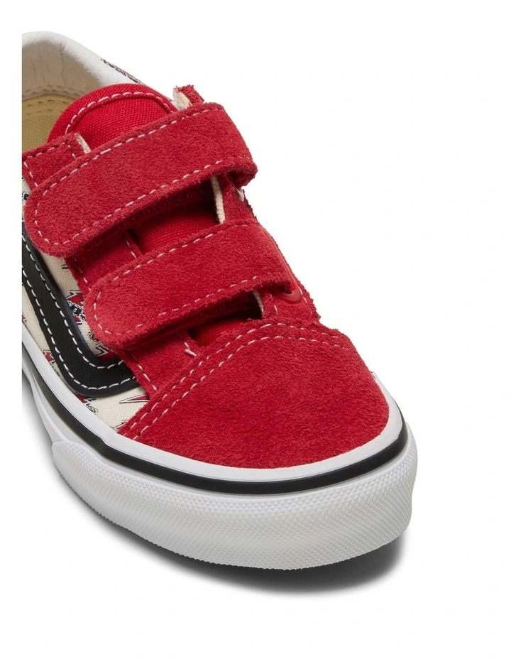Old Skool V Thunder Youth Sneakers In Red image 4
