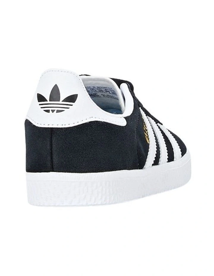 Gazelle Classic Preschool Sneakers in Black/White image 3