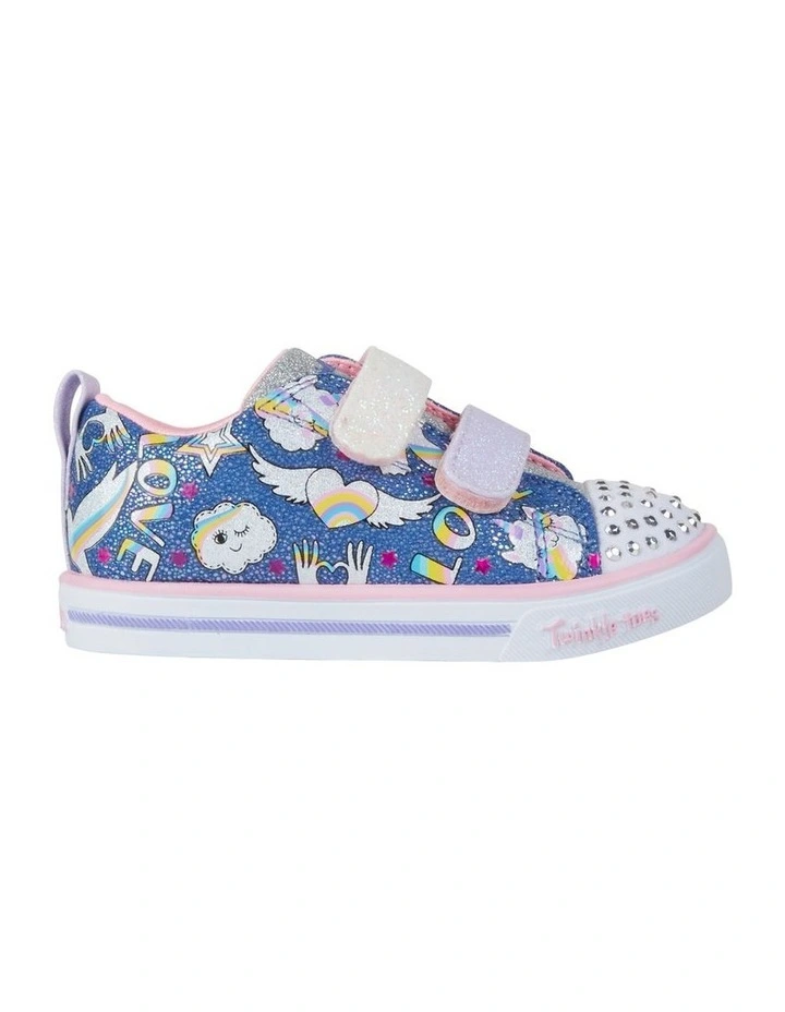 Twinkle Toes Believe In Rainbows Infant Navy Multi Sneakers image 1