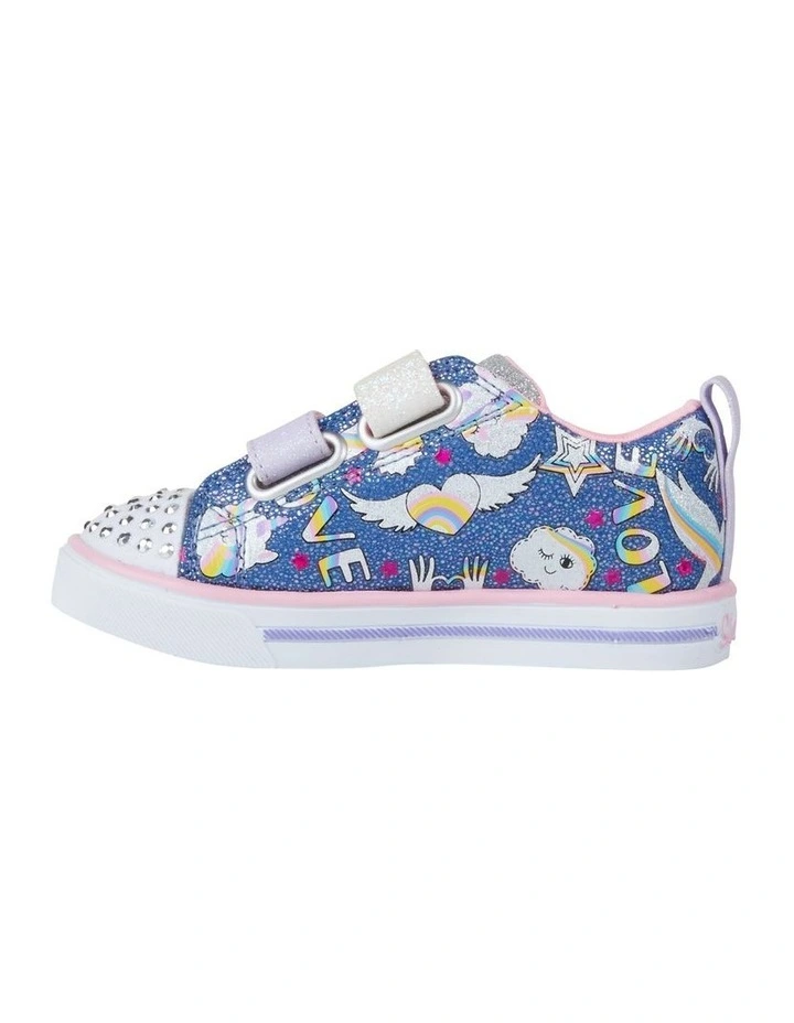 Twinkle Toes Believe In Rainbows Infant Navy Multi Sneakers image 2