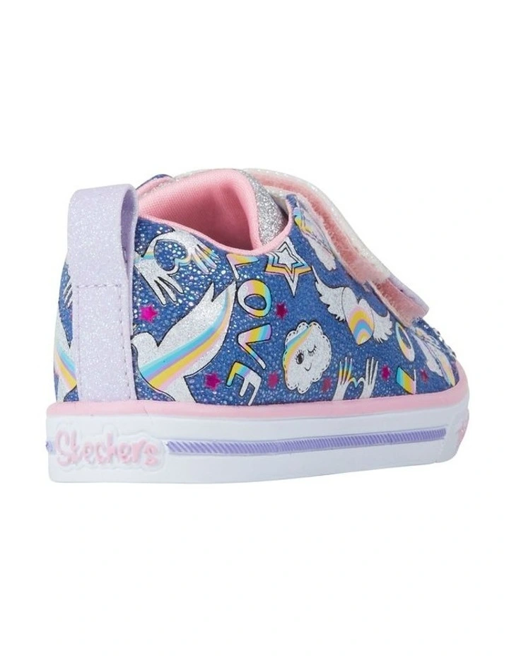 Twinkle Toes Believe In Rainbows Infant Navy Multi Sneakers image 3