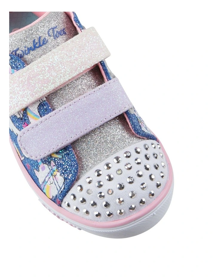 Twinkle Toes Believe In Rainbows Infant Navy Multi Sneakers image 4