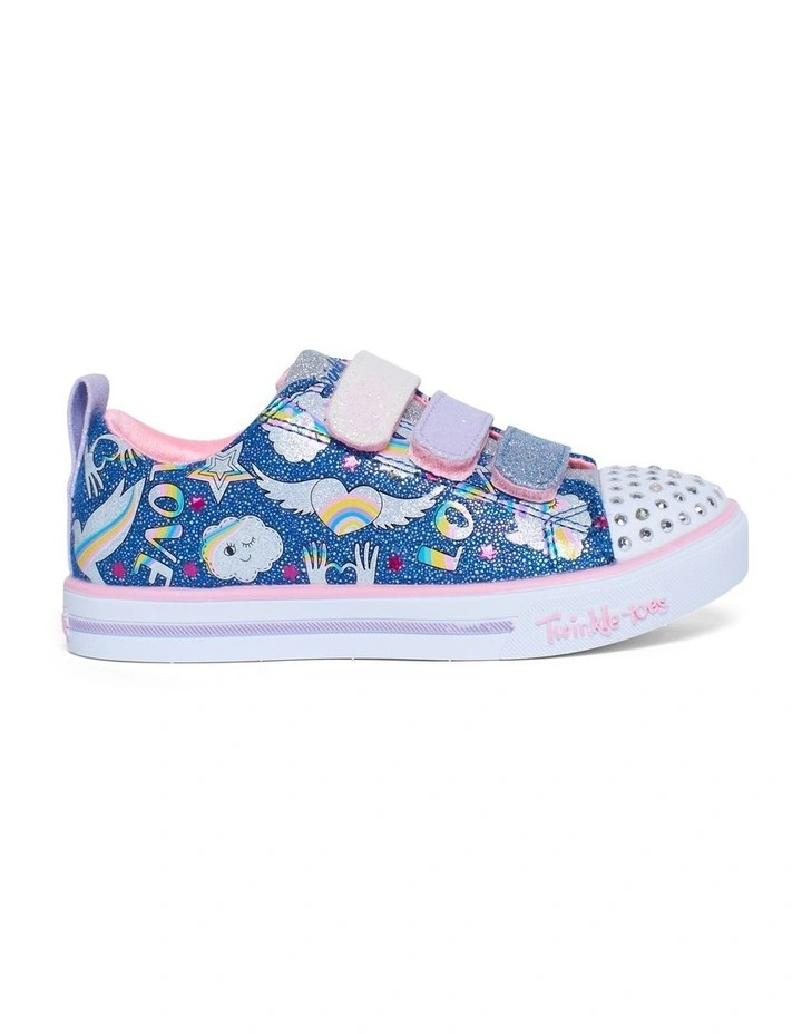 Twinkle Toes Believe In Rainbows Youth Navy Multi Sneakers image 1