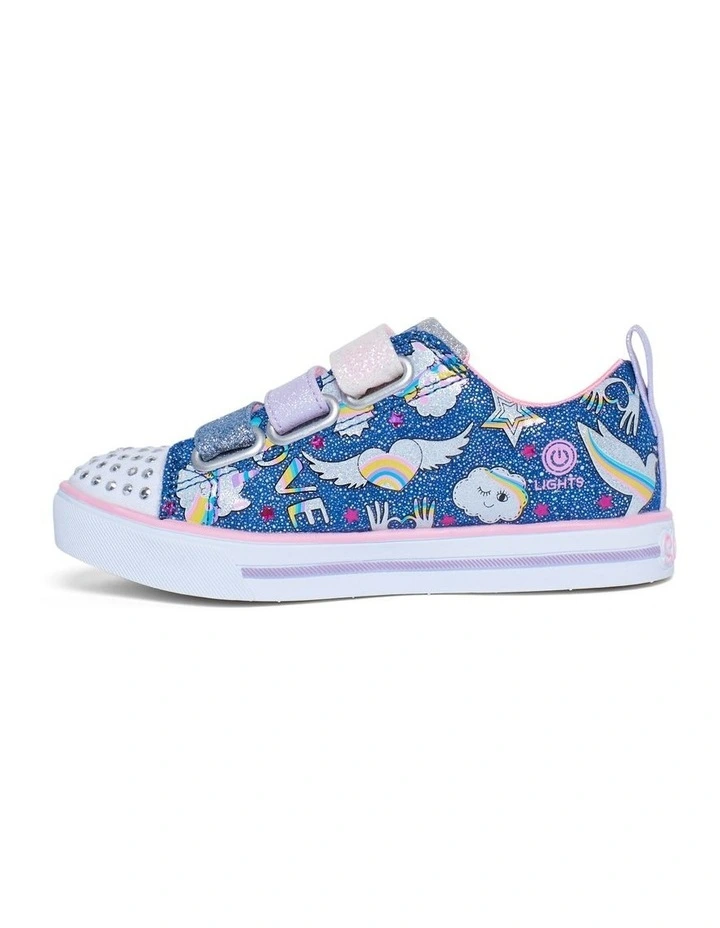 Twinkle Toes Believe In Rainbows Youth Navy Multi Sneakers image 2