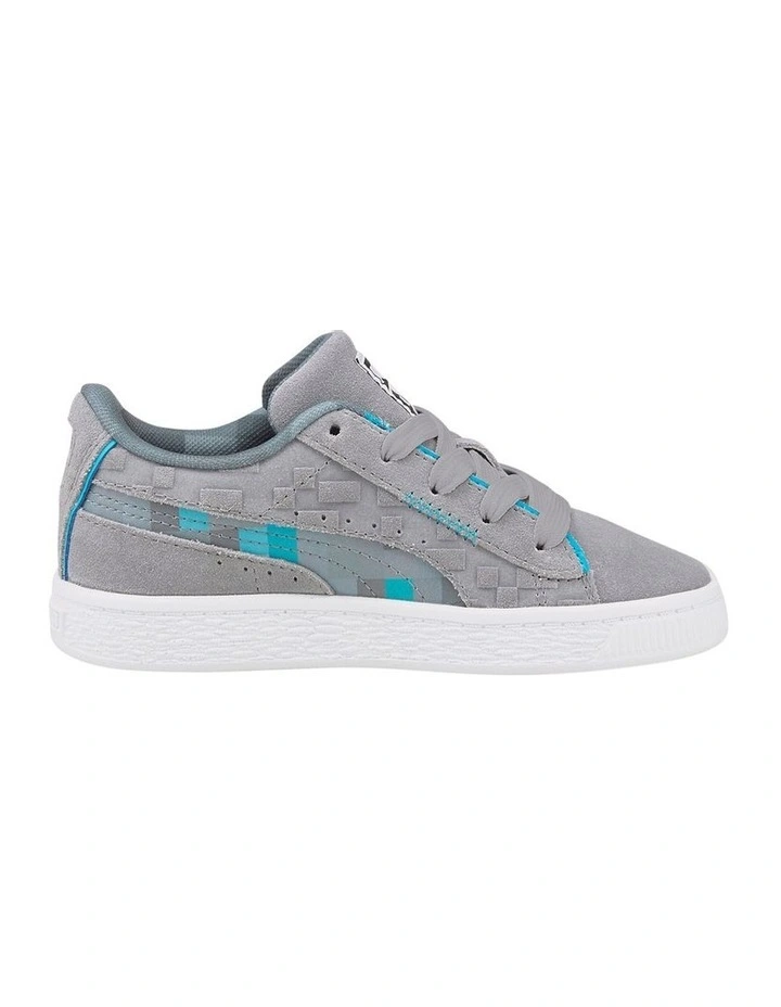 Suede Minecraft Pre-School Grey Sneakers image 1