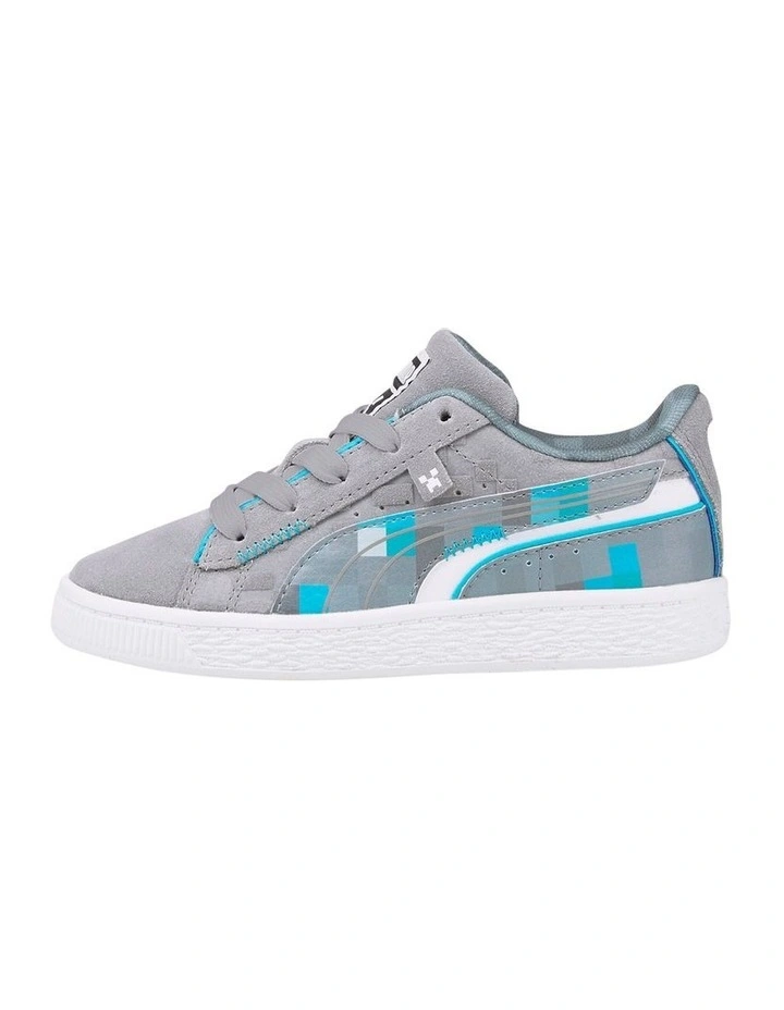 Suede Minecraft Pre-School Grey Sneakers image 2