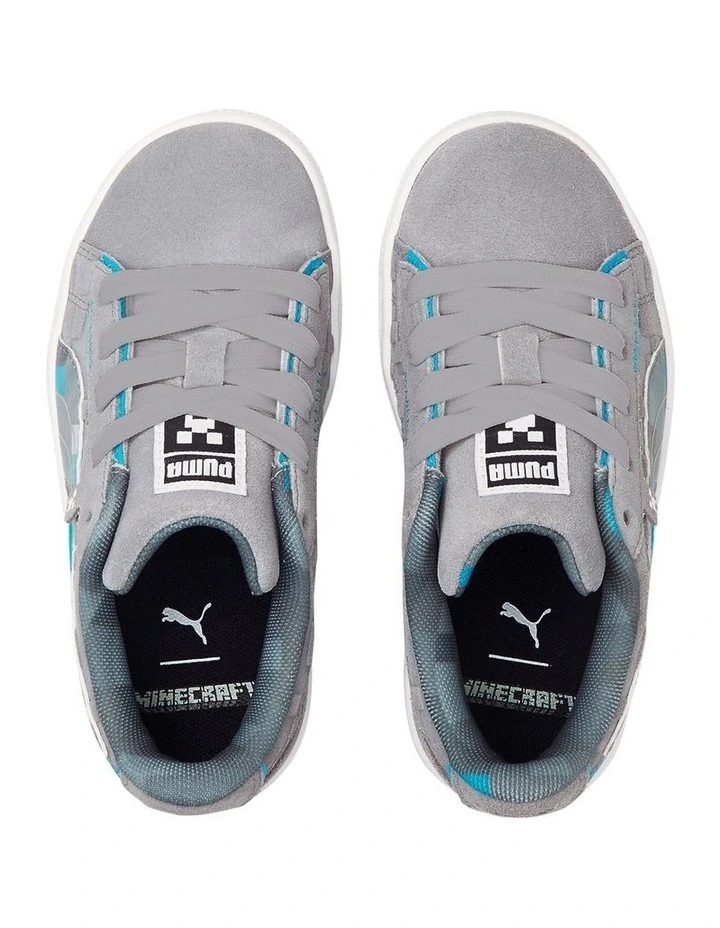 Suede Minecraft Pre-School Grey Sneakers image 4