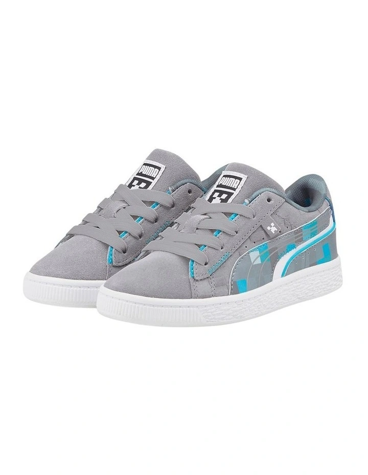 Suede Minecraft Pre-School Grey Sneakers image 5