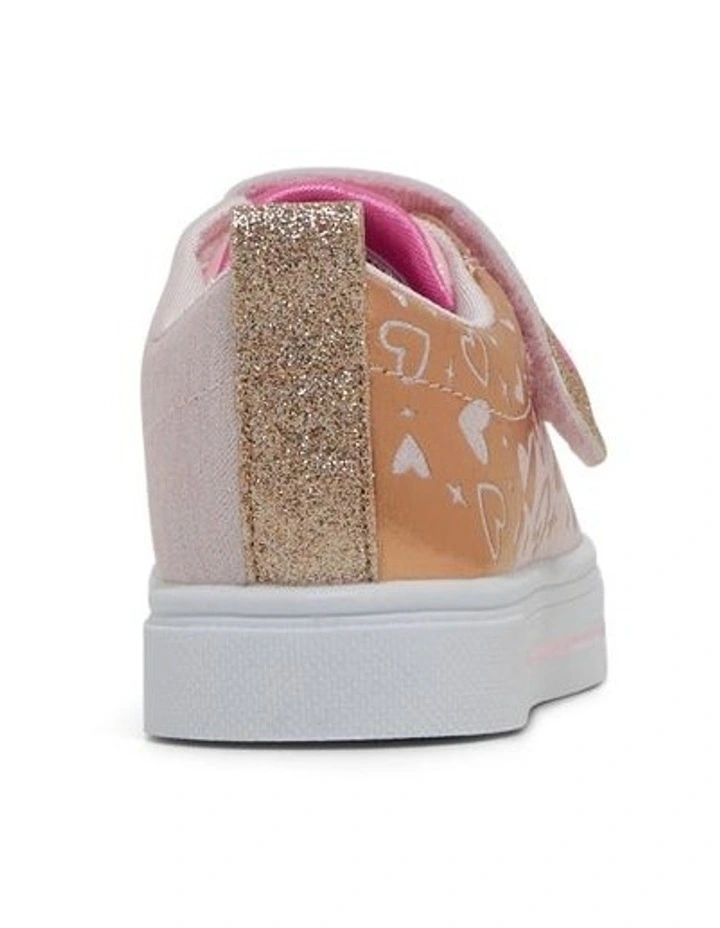Twinkle Toes Twinkle Sparks Heather Sneakers In Baby Pink image 3