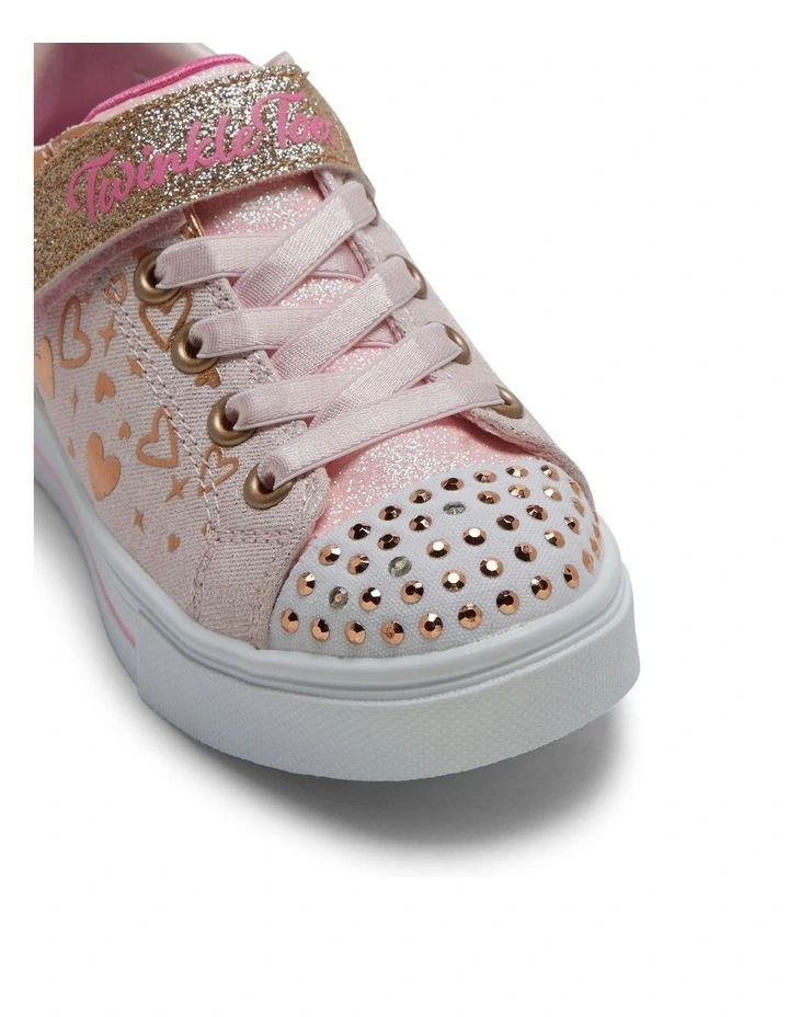 Twinkle Toes Twinkle Sparks Heather Sneakers In Baby Pink image 4