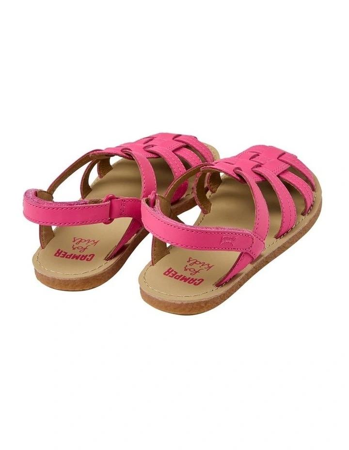 Miko Cage Toe Youth  Sandals In Bright Pink image 3