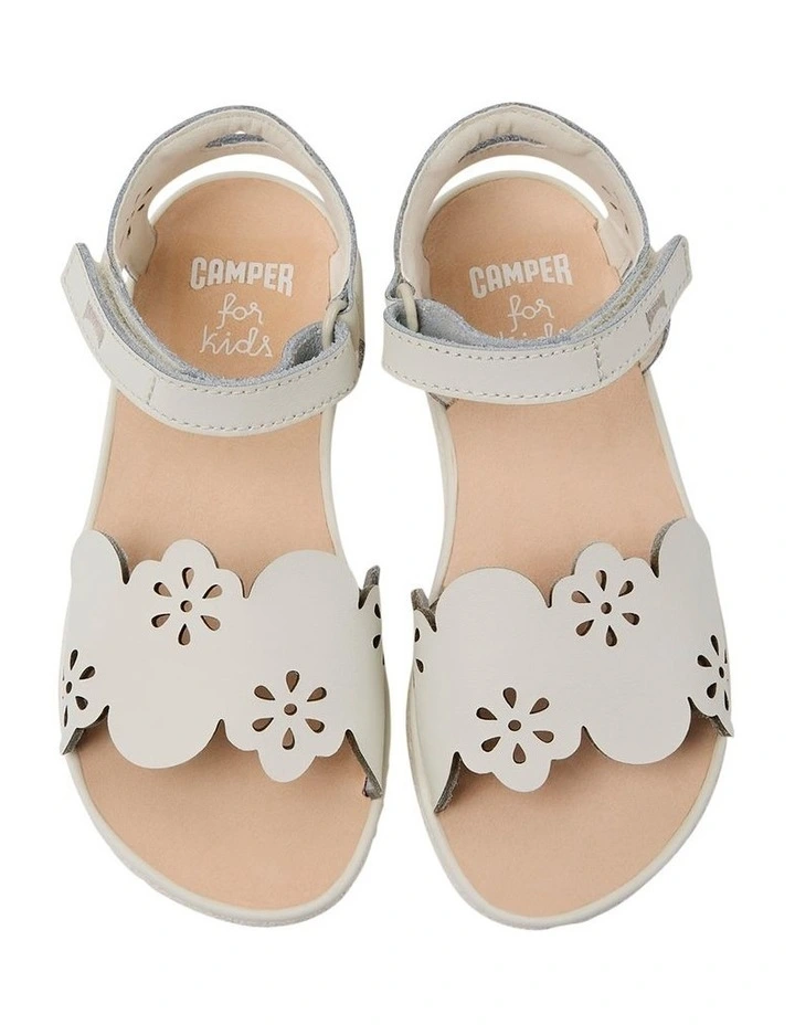 Miko Cut Out Youth Sandals In White image 2