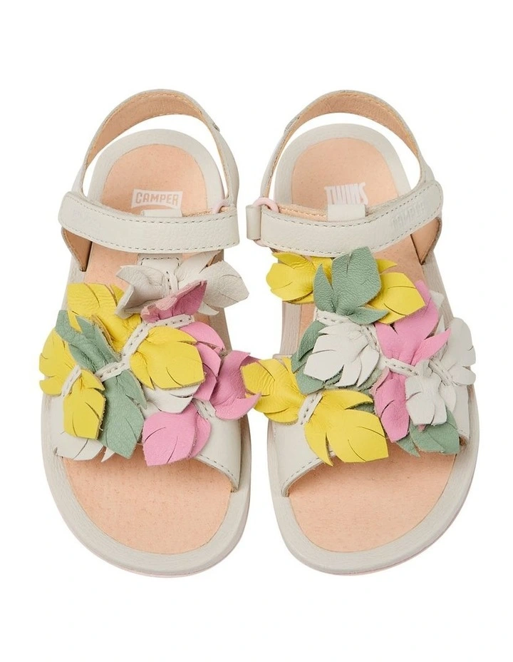 Twins Feathers Youth Sandals In White image 2