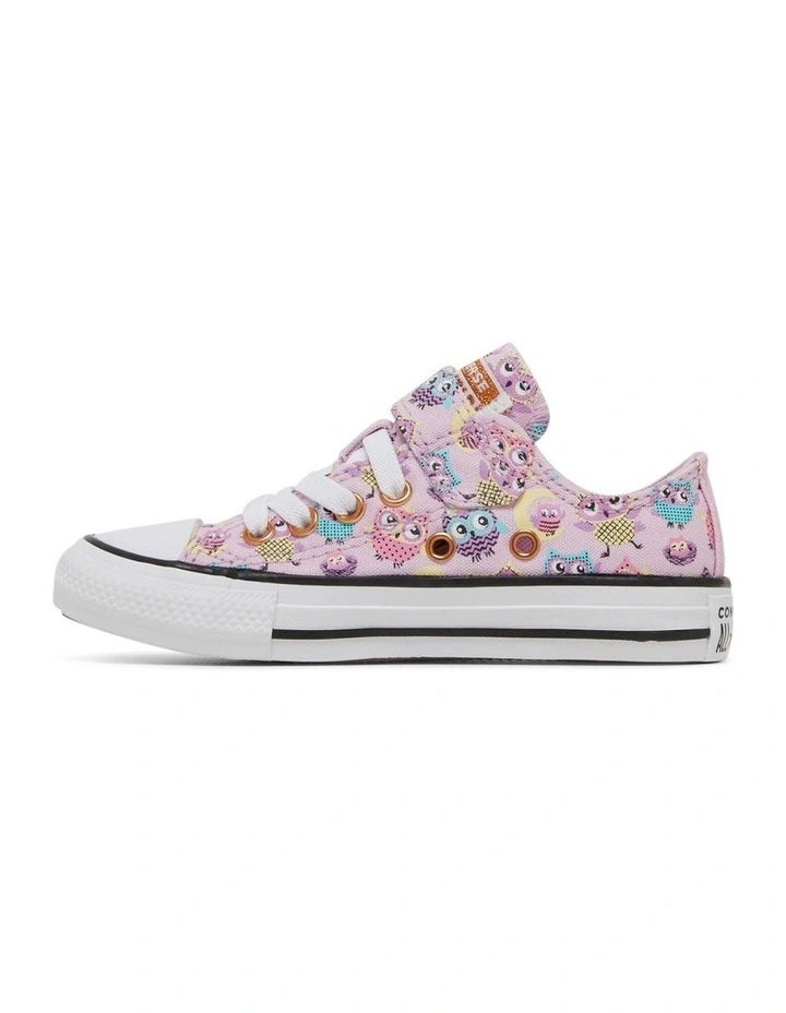 Chuck Taylor All Star 1V Owl Youth Sneakers in Pink image 2