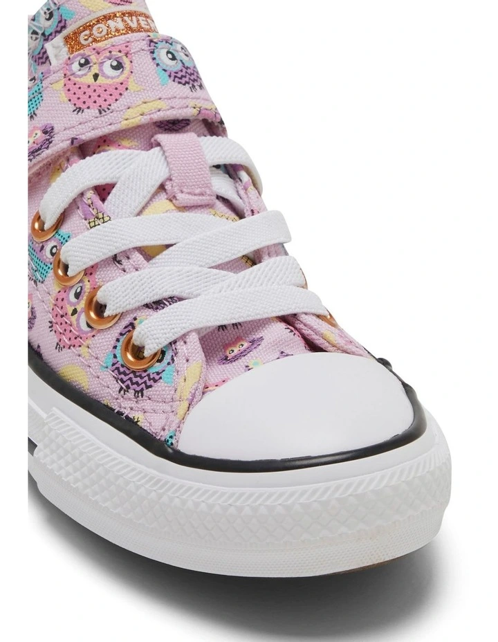 Chuck Taylor All Star 1V Owl Youth Sneakers in Pink image 4
