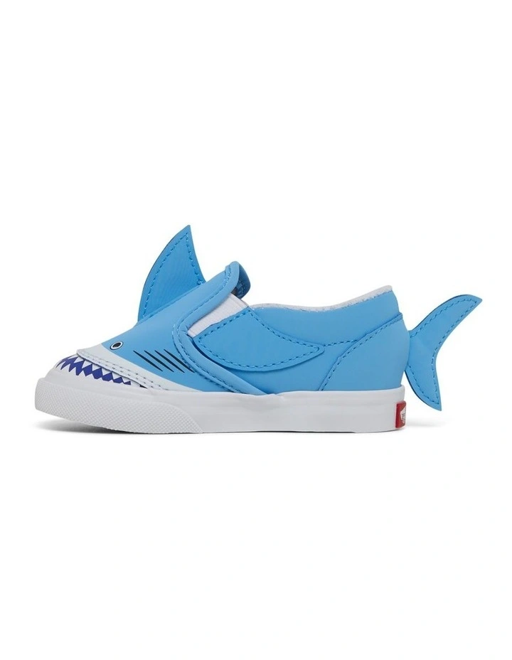 Classic Slip On Shark Sneakers in Blue image 2