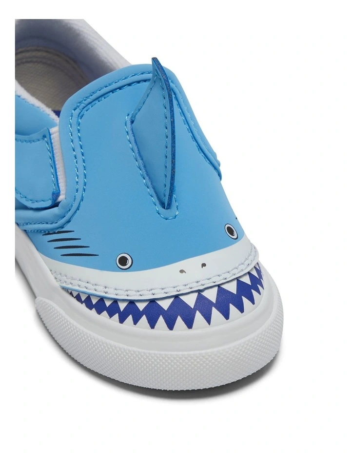 Classic Slip On Shark Sneakers in Blue image 4