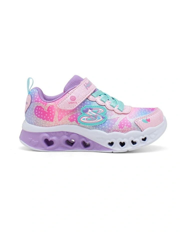 Flutter Heart Simply Love Youth Sneakers in Pink image 1