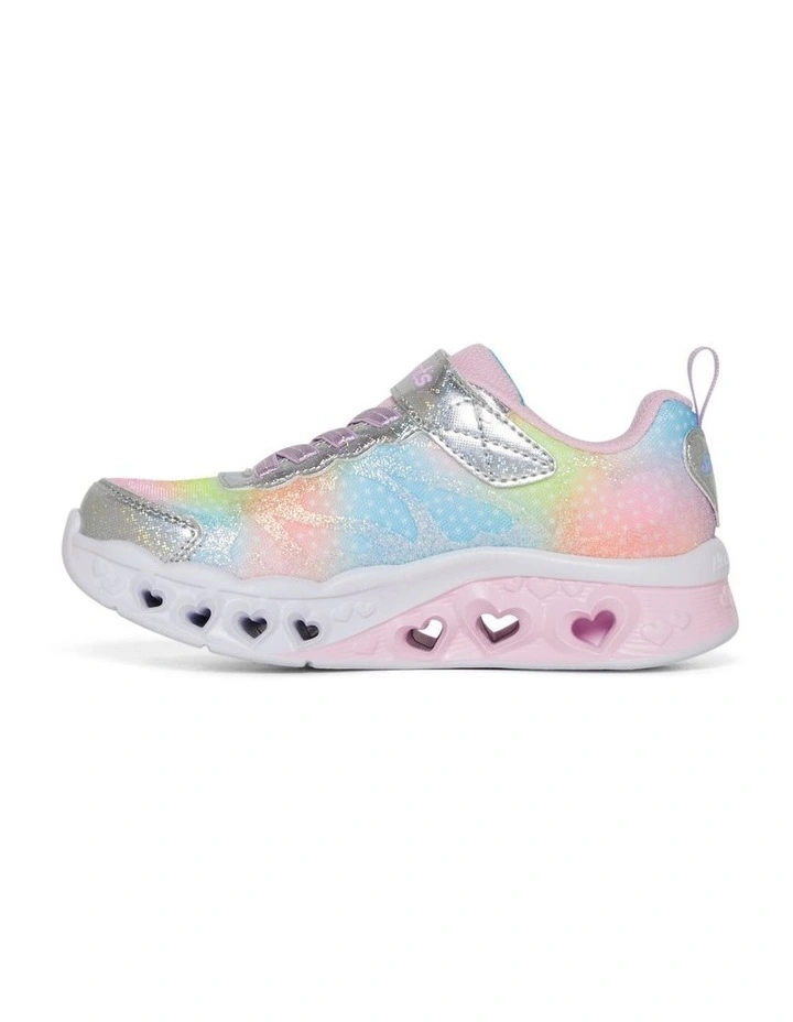 Flutter Heart Simply Love Youth Sneakers in Silver/Multi image 2