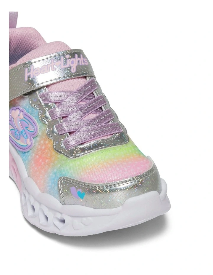 Flutter Heart Simply Love Youth Sneakers in Silver/Multi image 4