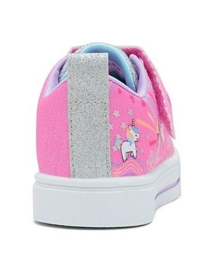 Twinkle Toes Sparks Unicorn Sunshine Youth Sneakers in Pink image 2