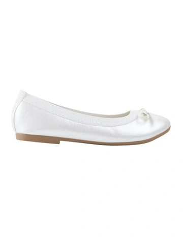 Cherry Ballet Shoes in White