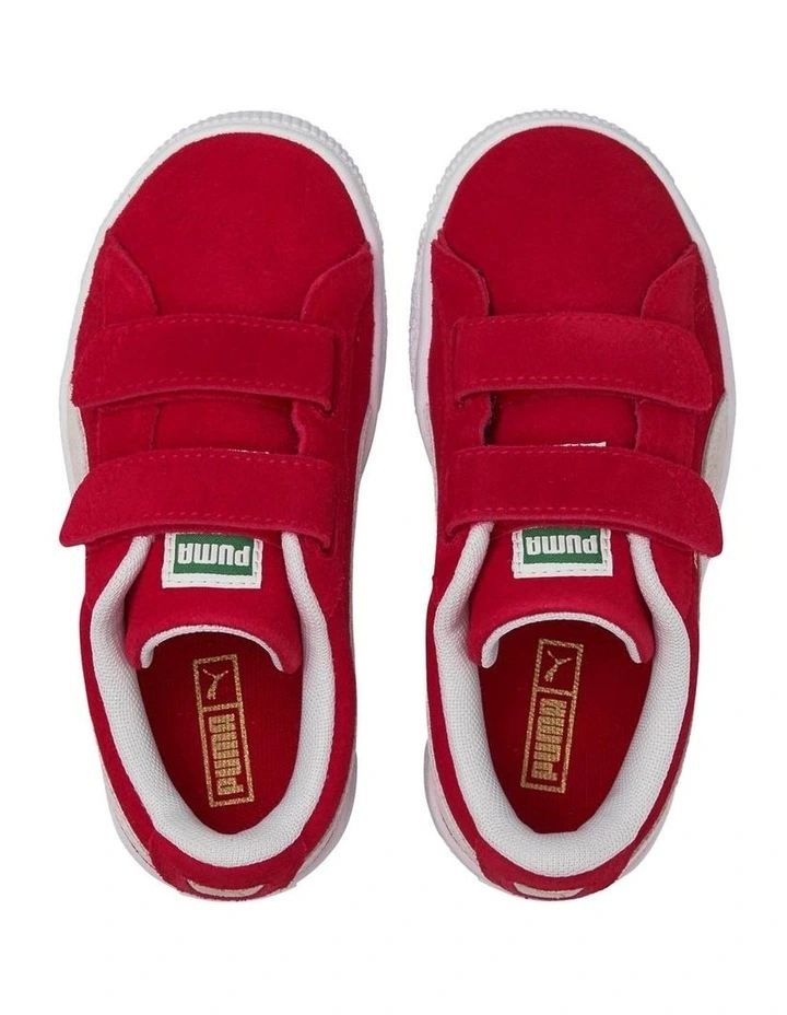 Suede Classic XXI Self-Fastening Pre School Sneakers in Red image 4