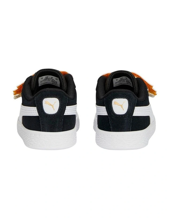 Suede Puma Mates Self-Fastening Infant Sneakers in Black image 3