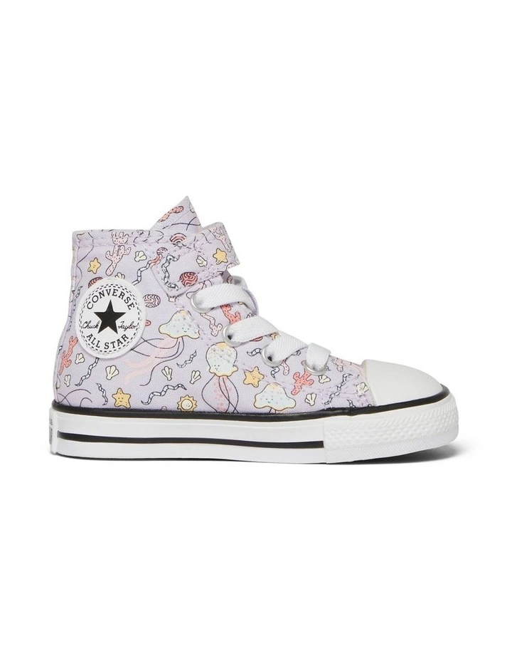 Chuck Taylor All Star 1V High Mermaids Infant Sneakers in Purple image 1