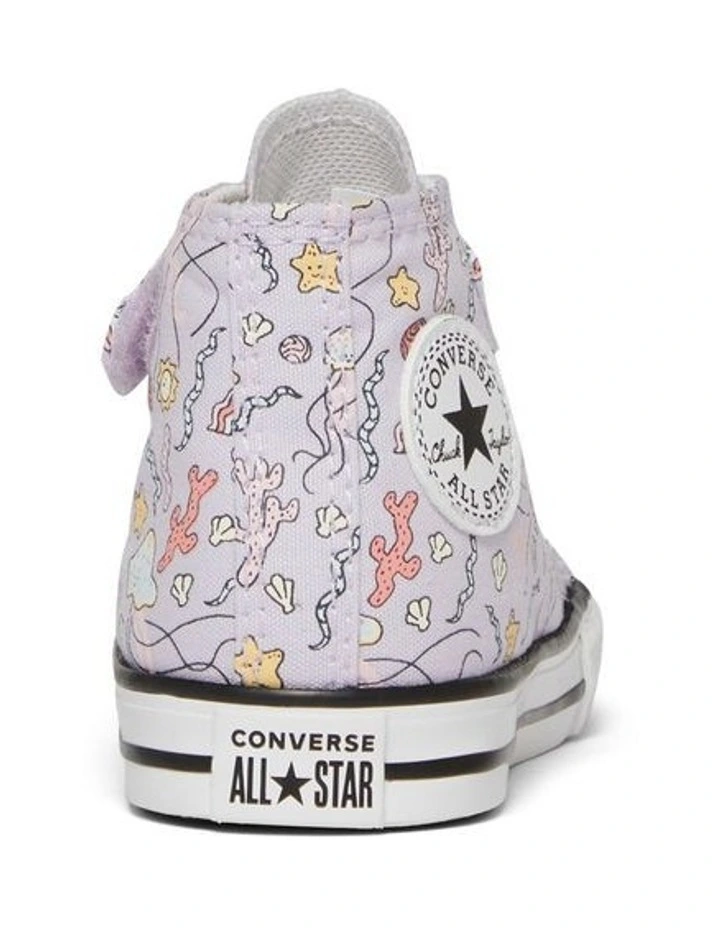 Chuck Taylor All Star 1V High Mermaids Infant Sneakers in Purple image 3