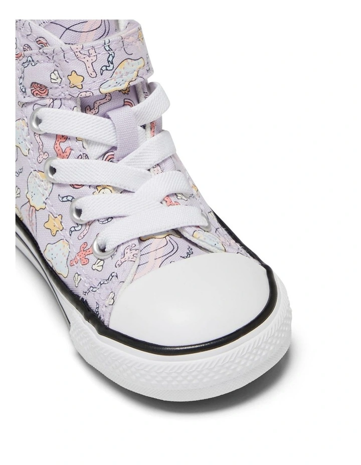 Chuck Taylor All Star 1V High Mermaids Infant Sneakers in Purple image 4