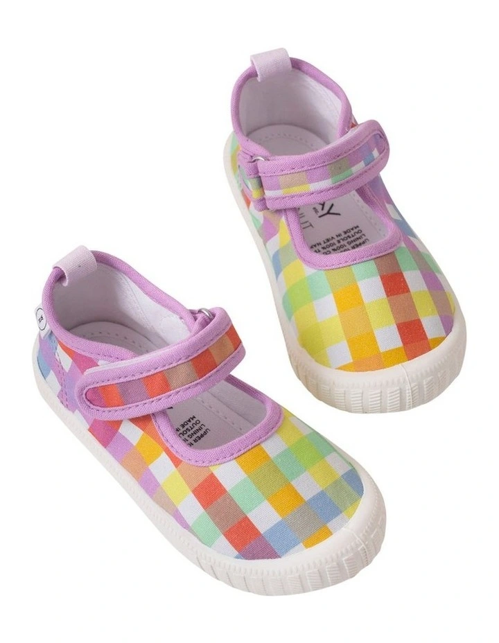 Classic Mary-Jane Check Sneakers in Rainbow image 2