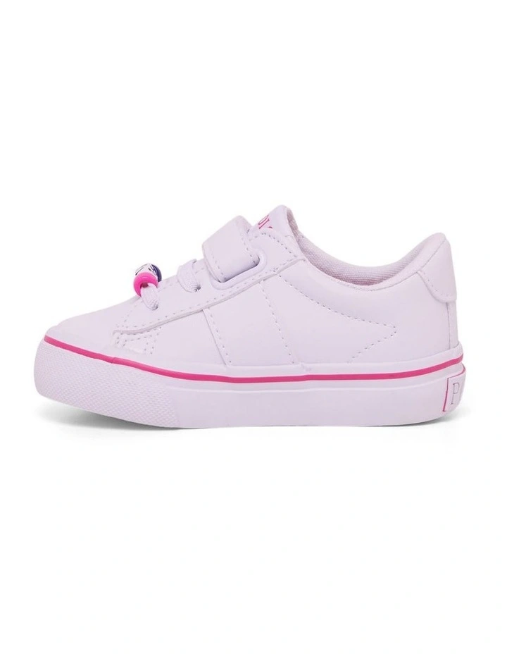 Sayer Pre-School Infant Sneakers in White/Pink Multi image 3