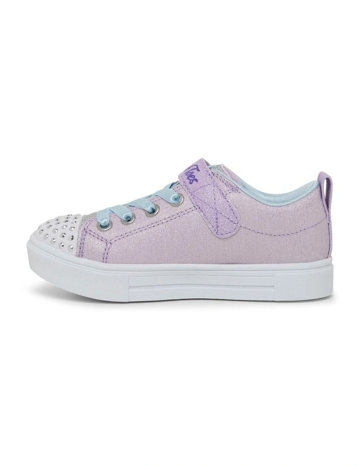 Twinkle Toes Twinkle Sparks Heather Youth Sneakers in Purple/Lavender image 3