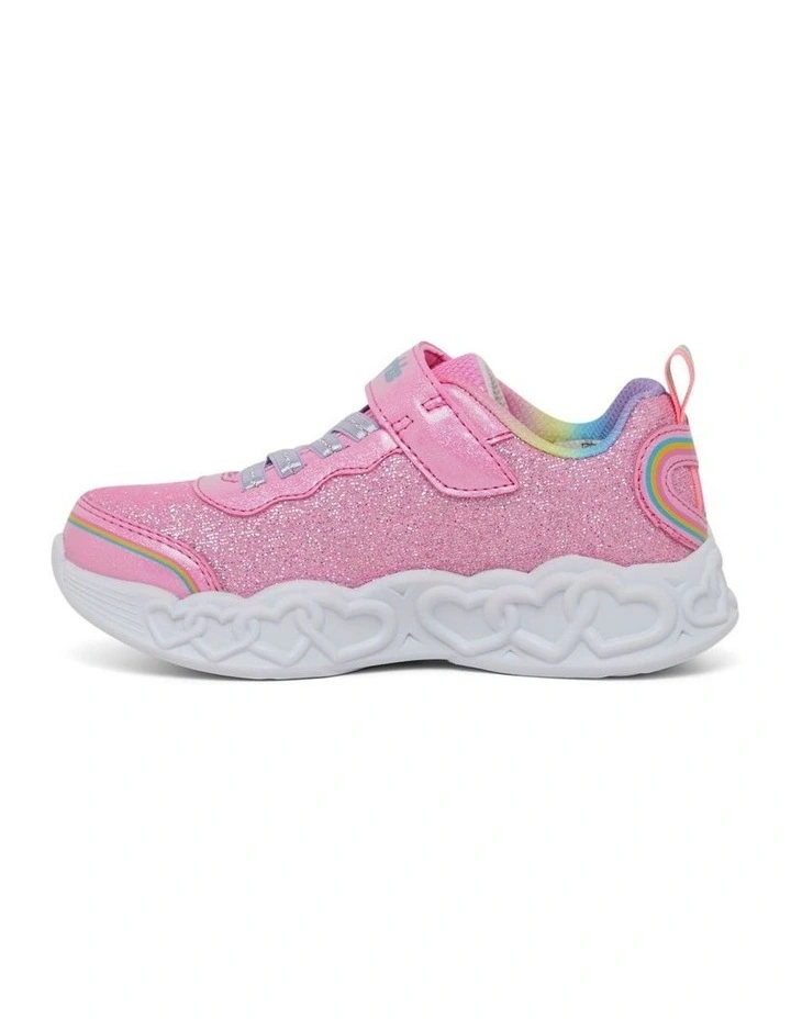 Skechers Infinite Heart Lights Youth Sneakers in Pink MYER