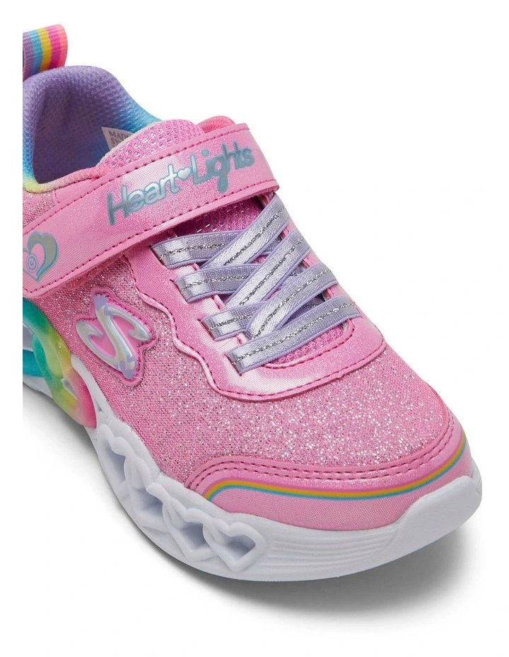 Skechers Infinite Heart Lights Youth Sneakers in Pink MYER