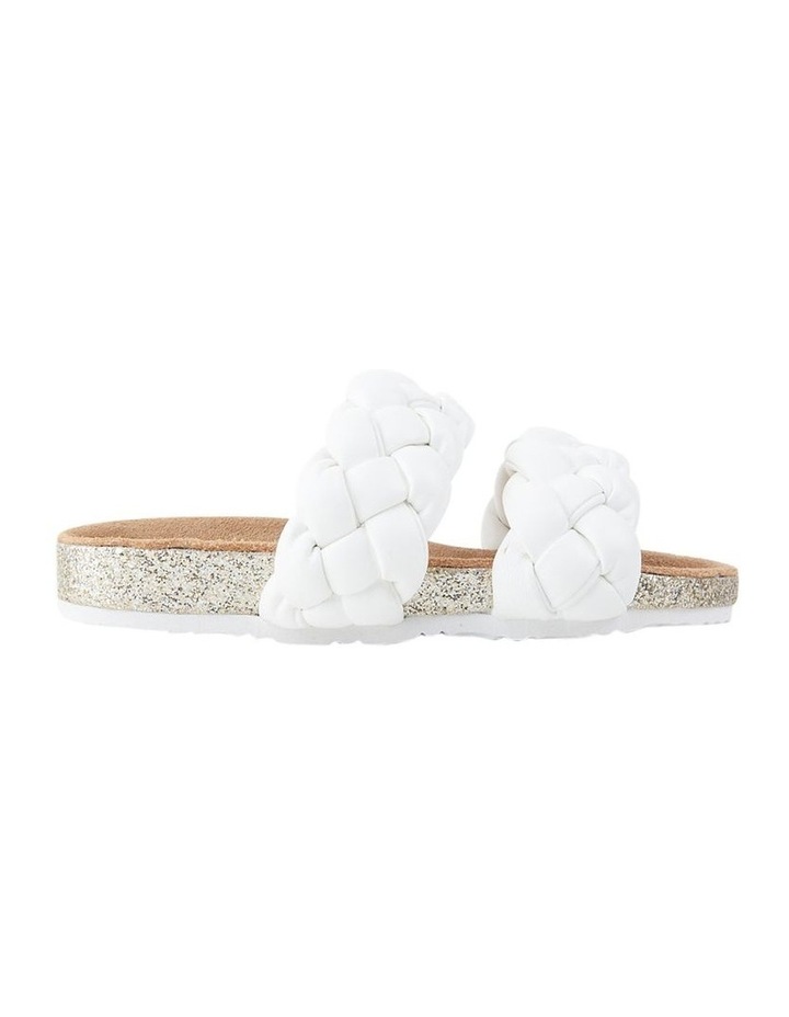 Avery Weave Slide Sandals in White