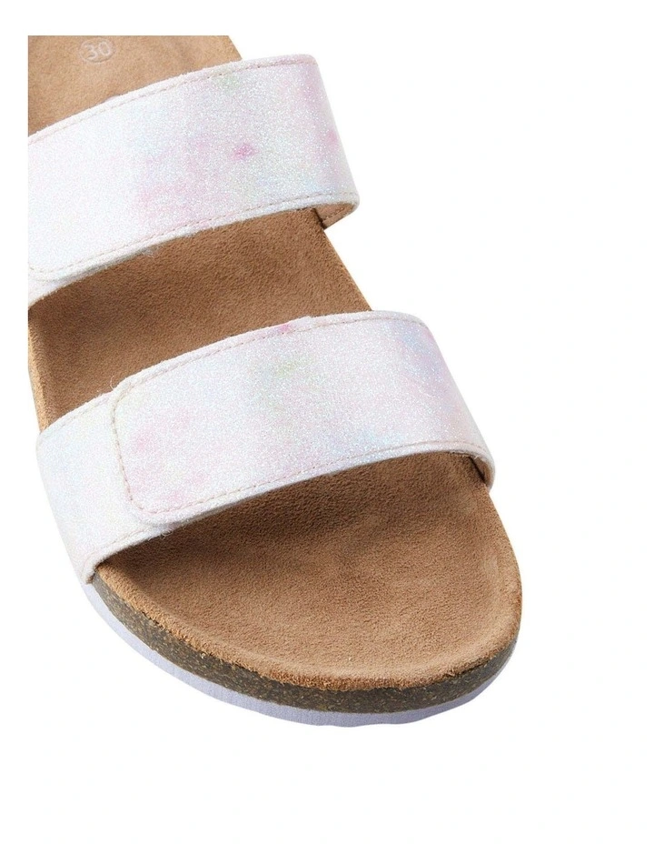 Avery Adjust Slide Sandals in Pastel Rainbow image 4