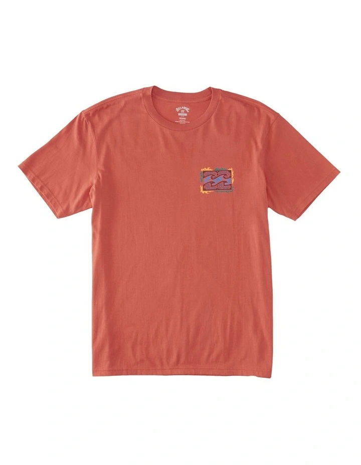 Crayon Wave T-Shirt Coral image 1