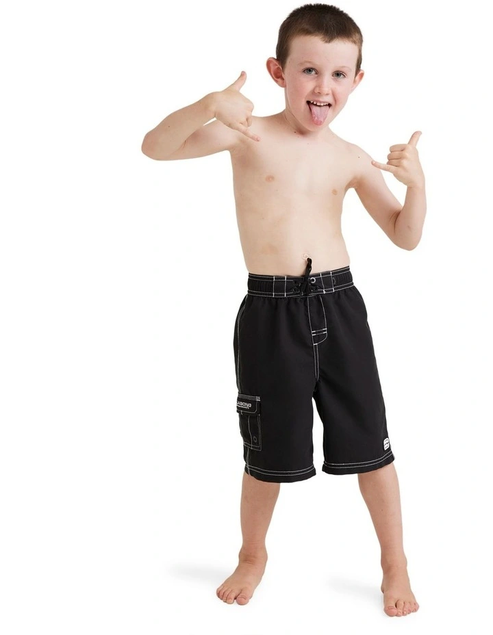 Throw On Boardshorts (0-7 Years) in Black image 1