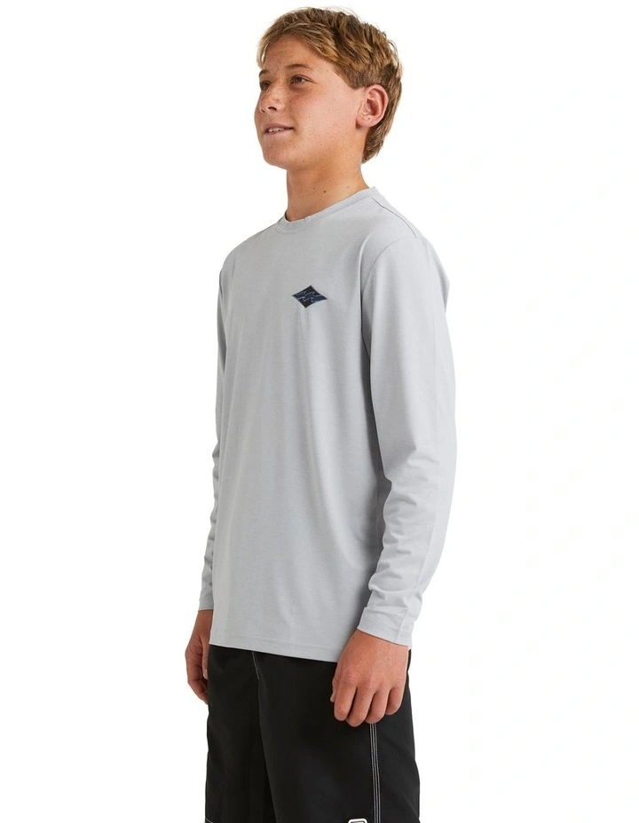 Diamond Shoreline Rash Vest (8-16 Years) in Grey image 4