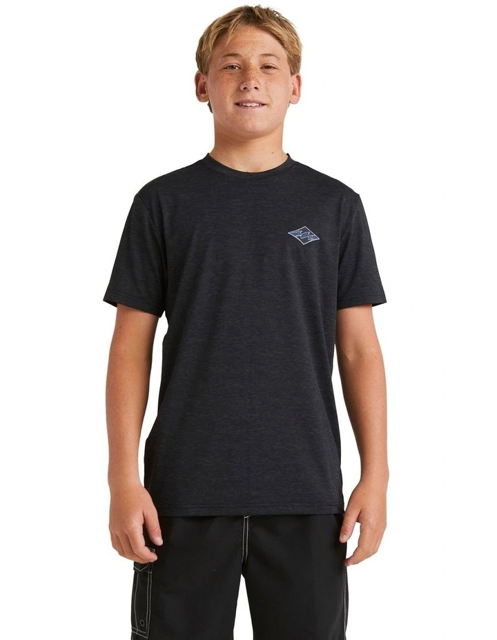 Diamond Shoreline Rash Vest (8-16 Years) in Black image 1