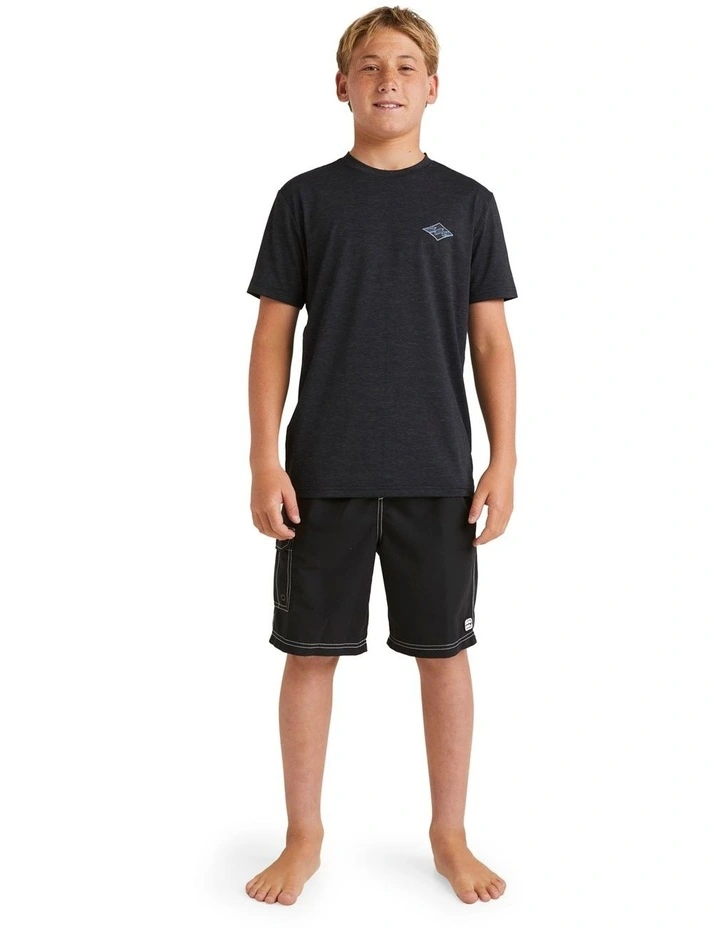 Diamond Shoreline Rash Vest (8-16 Years) in Black image 2