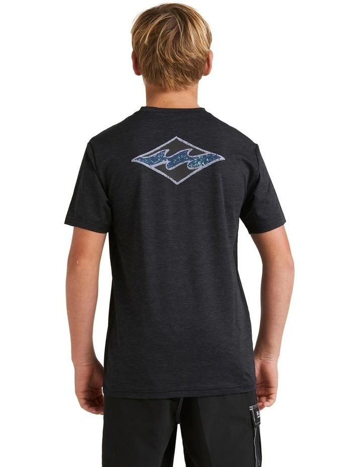 Diamond Shoreline Rash Vest (8-16 Years) in Black image 3