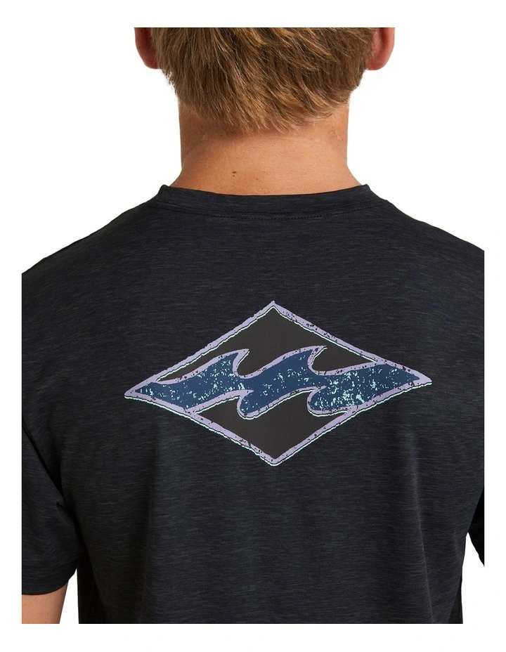 Diamond Shoreline Rash Vest (8-16 Years) in Black image 5