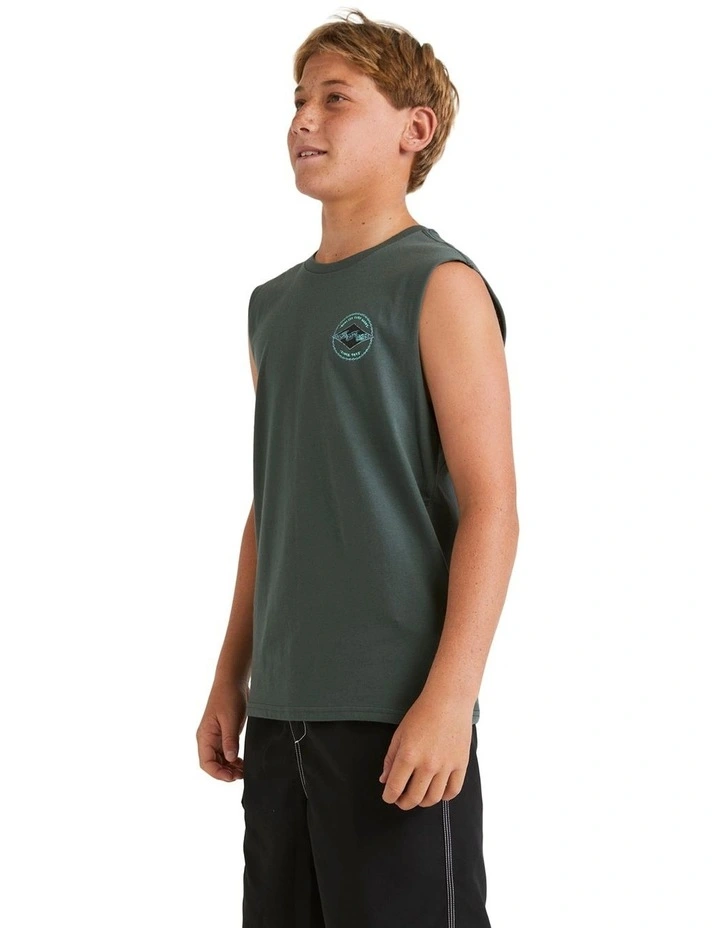 Rotor Diamond Tank Top (8-16 Years) in Black image 4