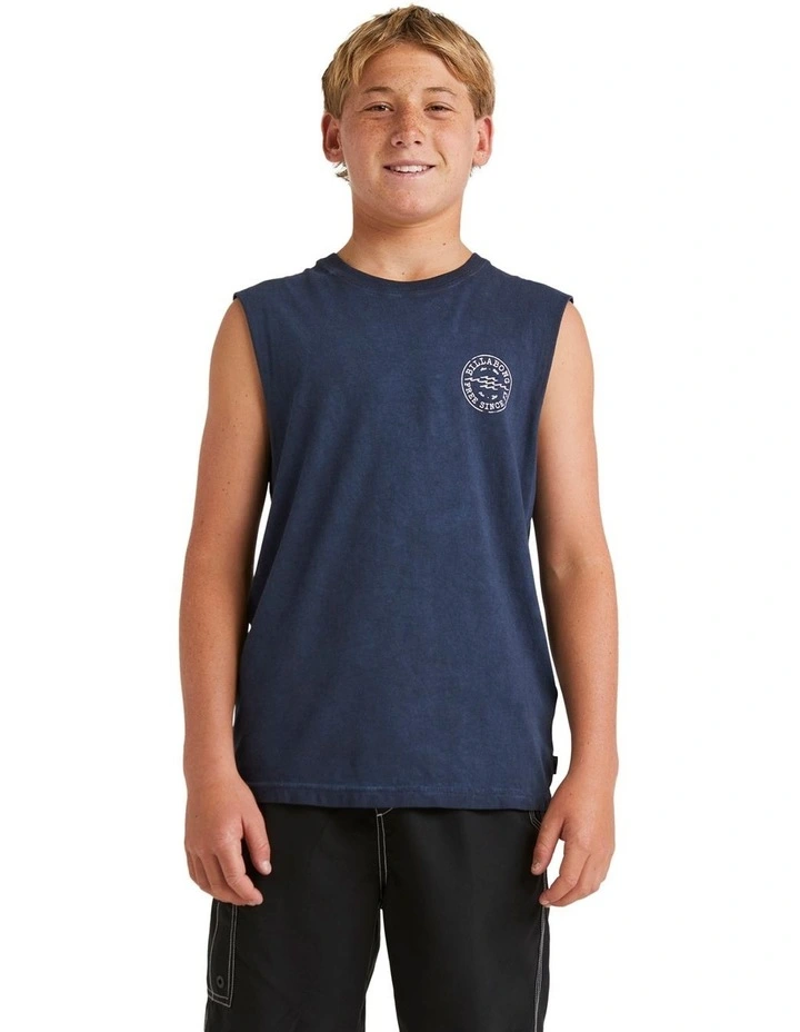 Big Wave Daz Tank Top (8-16 Years) in Blue image 1