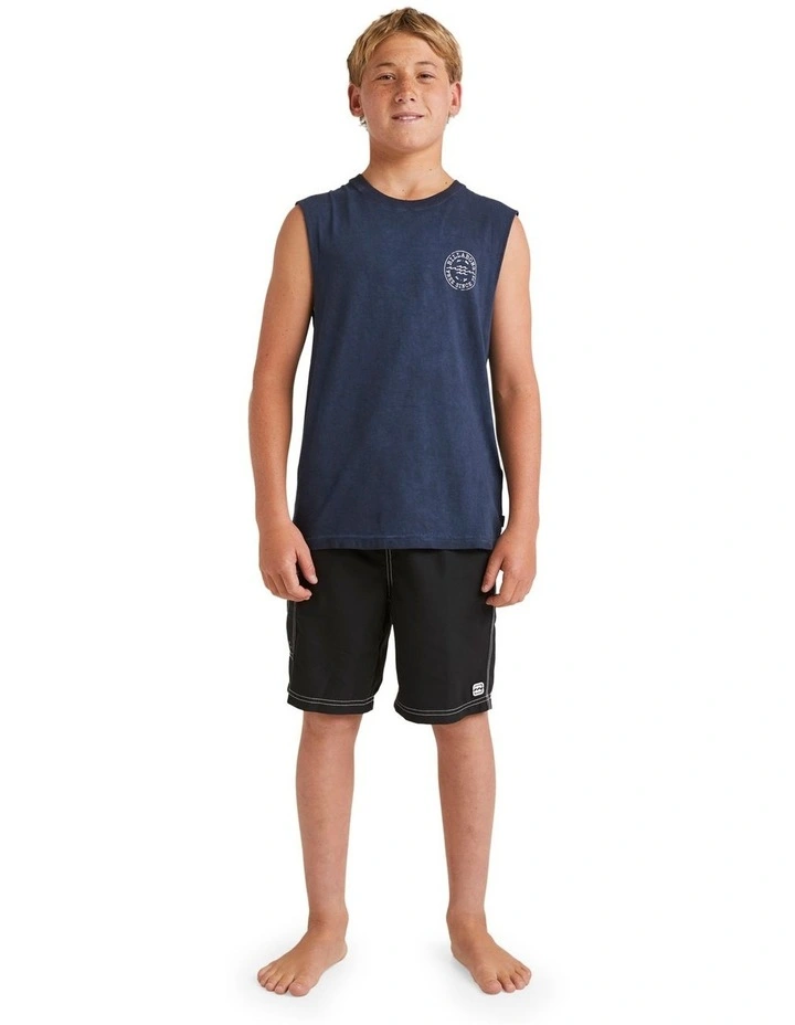 Big Wave Daz Tank Top (8-16 Years) in Blue image 2