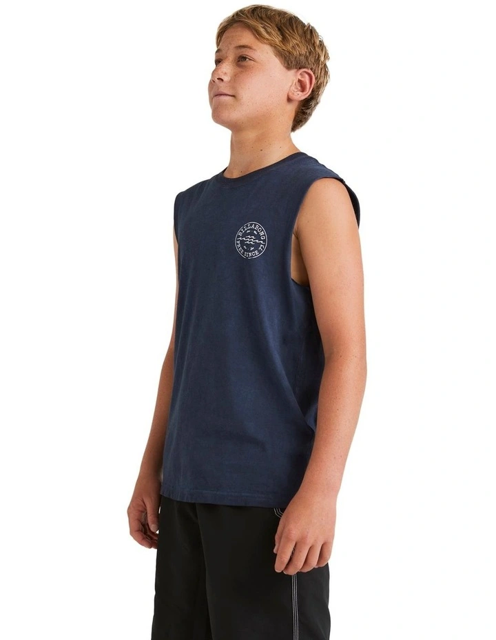 Big Wave Daz Tank Top (8-16 Years) in Blue image 4